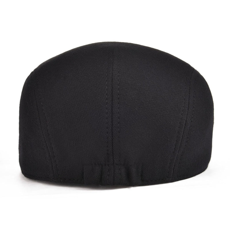 [Australia] - VOBOOM Men's Cotton Flat Ivy Gatsby Newsboy Driving Hat Cap Black 