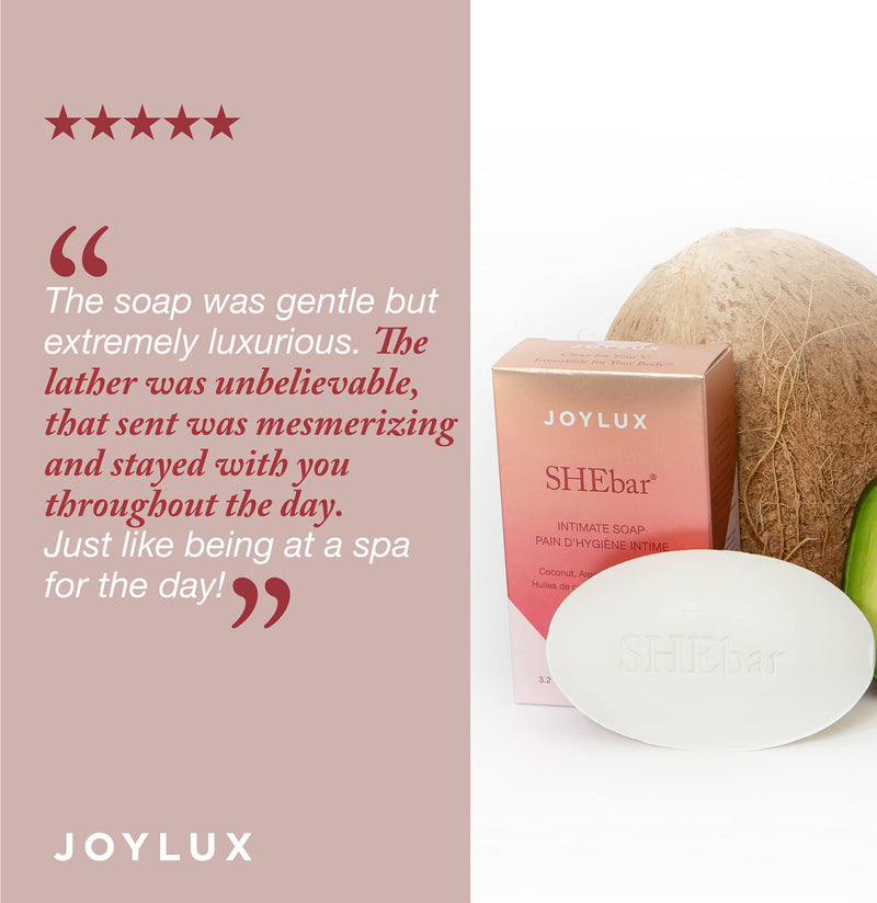 [Australia] - Joylux SHEBar | Yoni Bar Soap for Women | Intimate Wash | With Coconut Oil and Argan Oil | pH Balance for Women | Intimate Care 