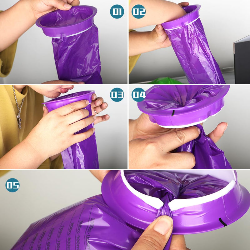 [Australia] - Vomit Bag Disposable Emesis Bag, 16 Pack Motion Sickness Bags Portable Barf Bags 1000ml Nausea Puke Bag with Round Rim for Adult Kids Travel Car Sickness 