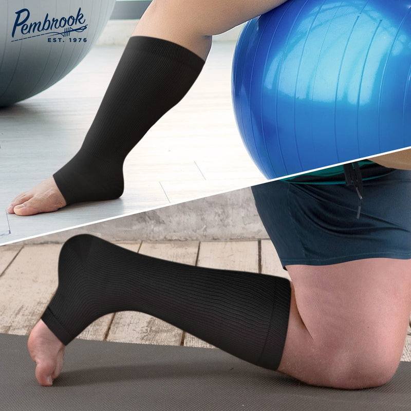 [Australia] - Pembrook Plus Size Compression Toeless Socks and Sleeves Bundle 