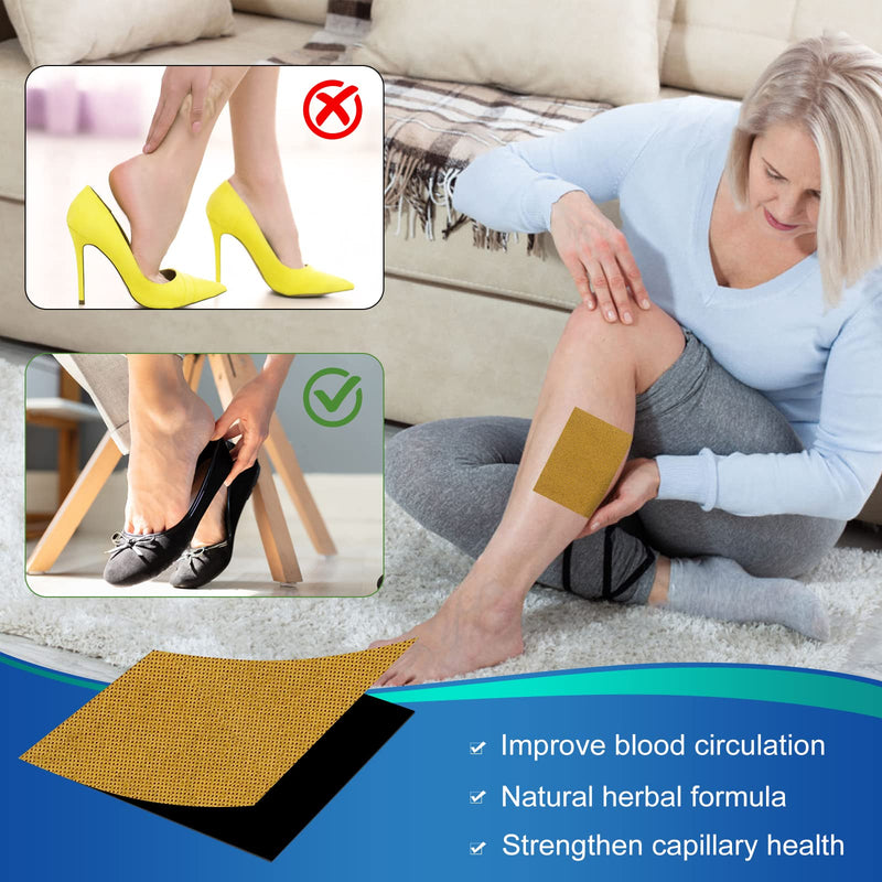 [Australia] - Memonotry Varicose Veins Treatment for Legs, Varicose Veins Patches, Relief Phlebitis Angiitis Inflammation, Improve Blood Circulation for Strengthen Capillary Health, Brown 12 