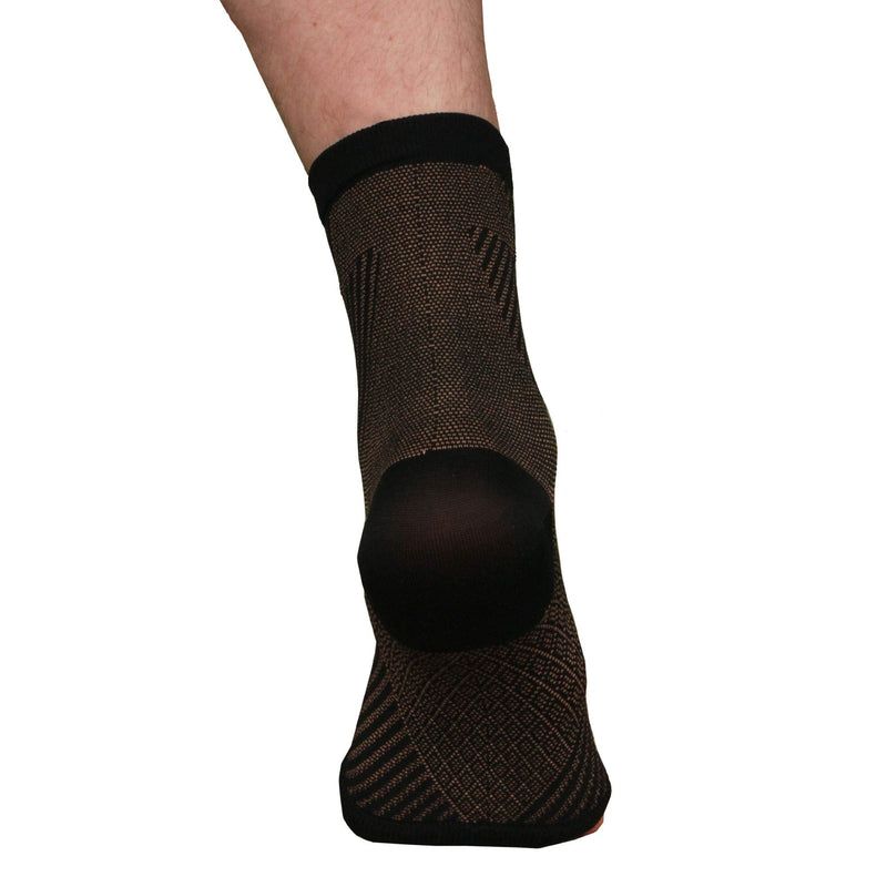 [Australia] - Copper D 1 Sleeve Dark Rayon from Bamboo Copper Compression Ankle for Relief from Injuries and More or Comfort Support for Every Day Uses, Small Medium S/M Dark Copper 1 Sleeve 