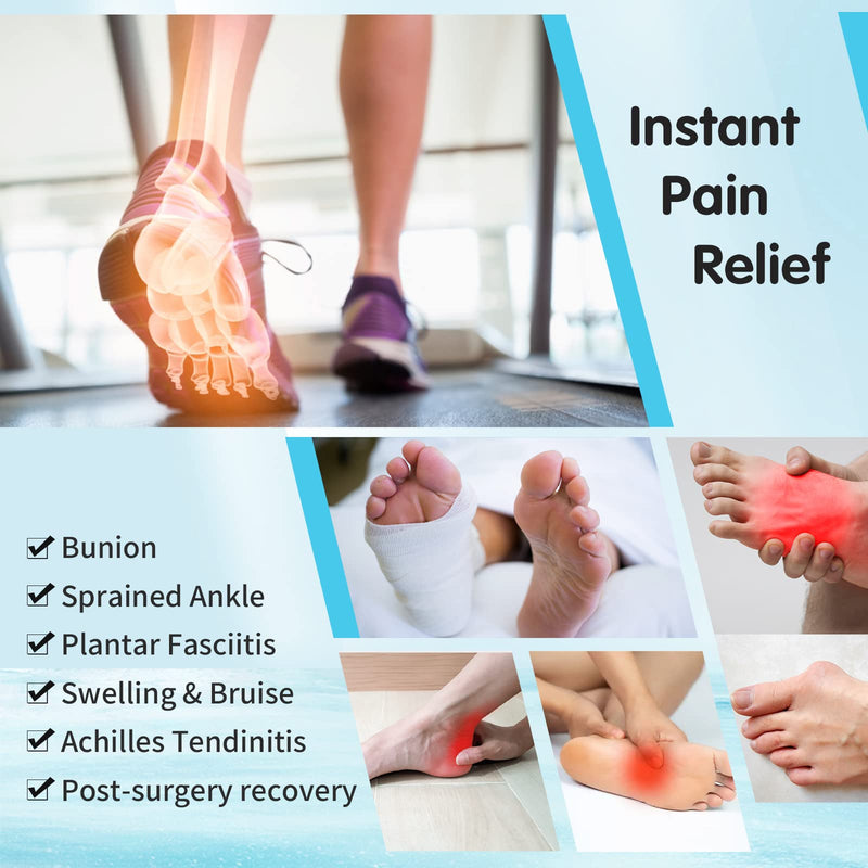 [Australia] - Cold Therapy Sock, Reusable Foot Ice Pack Wrap for Injuries, Swollen, Arthritis, Ice Sock for Foot (M) M 