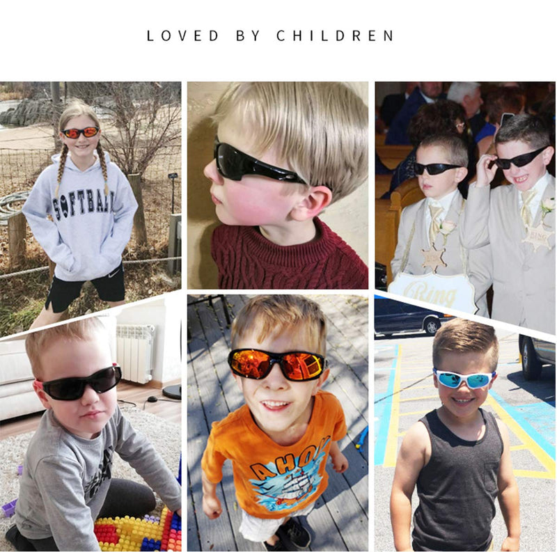 [Australia] - ATTCL Kids Hot TR90 Polarized Sports Sunglasses For Boys Girls Child Age 3-10 Black-black as the pictures 