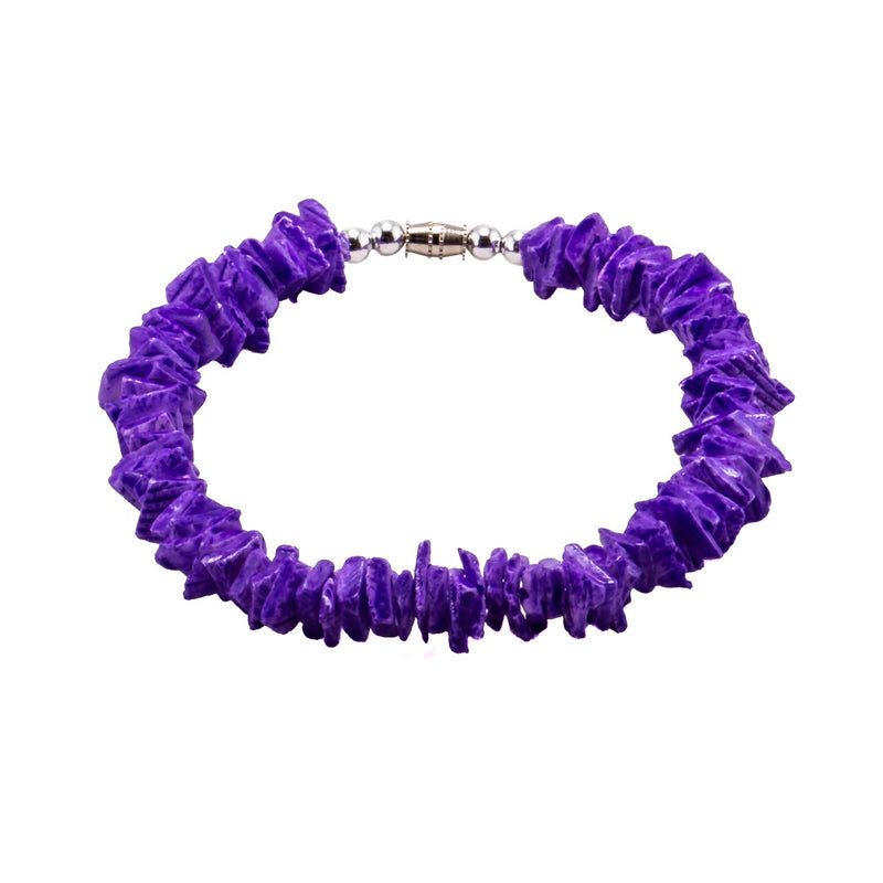 [Australia] - BlueRica 2 Piece Set ~ Purple Puka Chip Shells Necklace & Anklet 