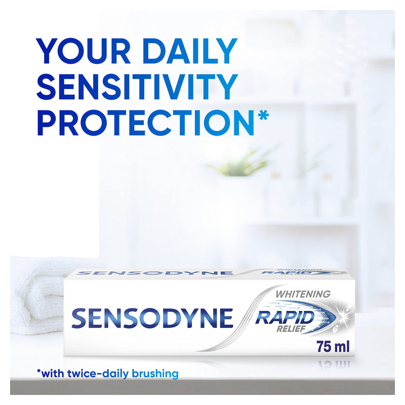 [Australia] - Sensodyne Rapid Relief Teeth Whitening Toothpaste, 75 ml Single Whitening 