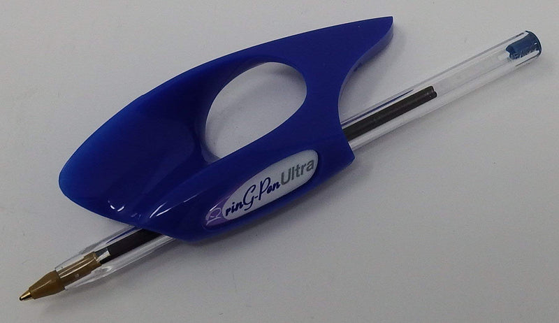 [Australia] - Ring-pen Ultra Grip Support for Writing and Art Tools (Medium Blue, Royal Blue) 