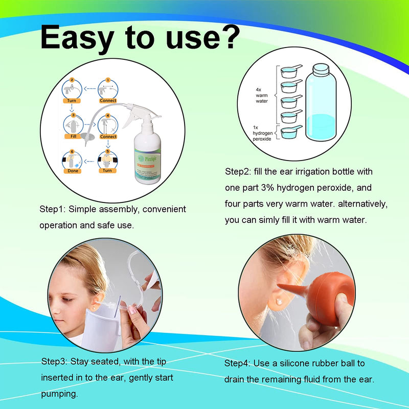 [Australia] - Ear Wax Removal Tool, Ear Cleaning Kits Safe Ear Irrigation Kit Ear Flush Kit for Adults Kid, Ear Wax Washer Device Easy to Operate, Includes Basin, Syringe, Curette Kit, Towel and 40 Disposable Tips 