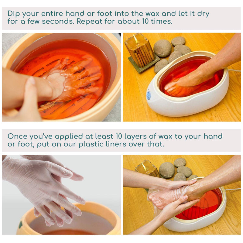 [Australia] - 200pcs Paraffin Wax Bath Liners, Segbeauty Paraffin Bags for Hand & Foot, Plastic Paraffin Baths Socks and Gloves for Thermal Therabath Hot Wax Therapy Bags Covers for Paraffin Wax Machine 200 Piece Set 