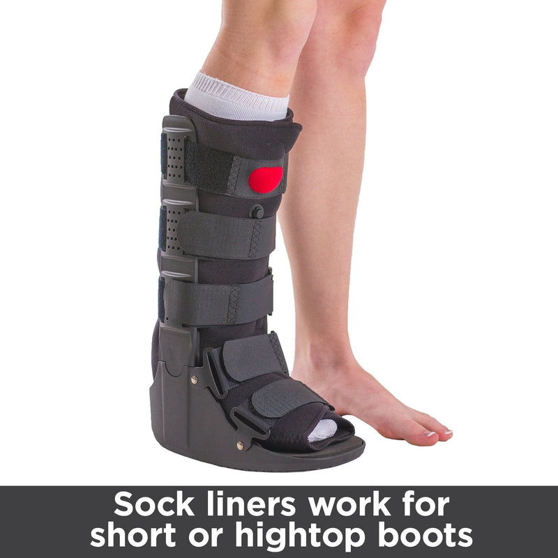 [Australia] - BraceAbility Replacement Sock Liner for Orthopedic Walking Boots | Medical Tube Socks to Wear Under Air Cam Walkers and Fracture Boot Casts (High-Top (Pack of 1)) High-Top (Pack of 1) 