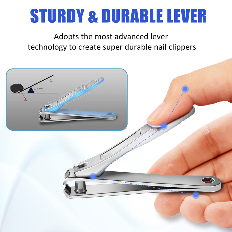 [Australia] - Nail Clippers -2pc Sharp Nail Cutter Set Professional Toenail Clippers Sturdy Finger Nail Clippers for Men with Case 