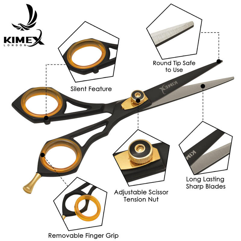 [Australia] - KIMEX LONDON Professional Hairdressing Scissors Set -Thinning Scissor - Japanese Barber Scissors - Stainless Steel Hair Scissors ‚Äì Hairdressing Scissors UK - Comb - Leather Cover - 6.5 in. 