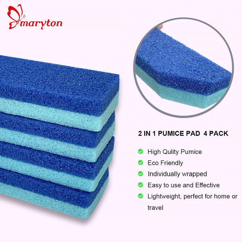 [Australia] - Maryton Foot Pumice Stone for Feet Hard Skin Callus Remover and Scrubber (Pack of 4) (Blue) Blue 