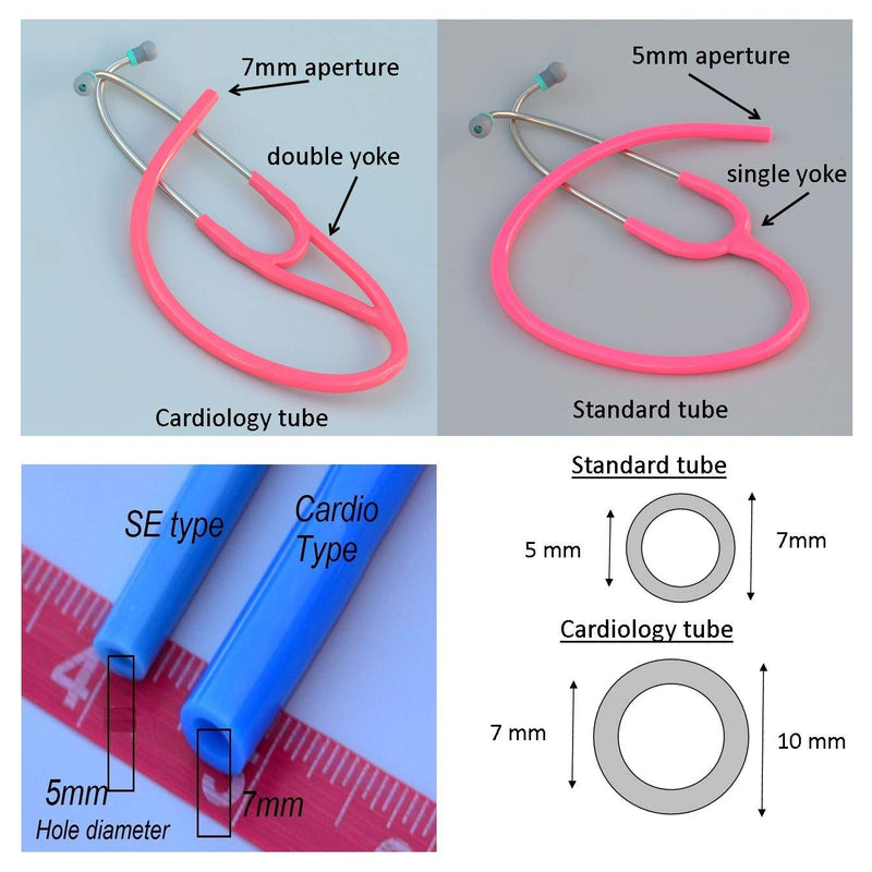 [Australia] - Compatible Replacement Tube by CardioTubes fits Littmann(r) MasterCardiologyI(r) and Littmann(r) Cardiology III(r) Stethoscopes - 7mm Binaurals Black on Black TUBING 