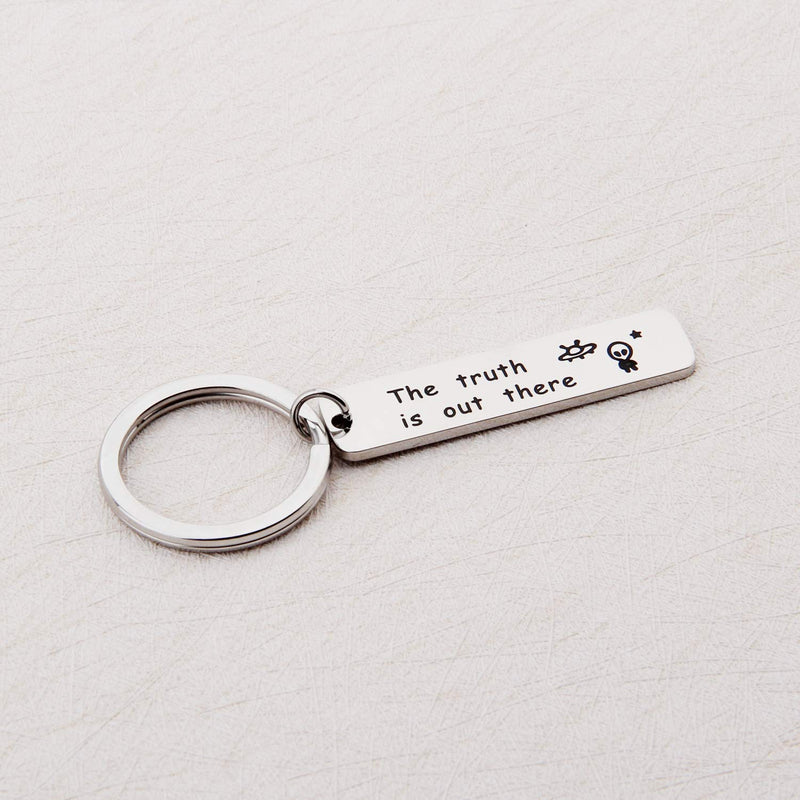 [Australia] - MYOSPARK The Truth is Out There Keychain UFO Lover Gift Inspirational Jewelry Truth Keychain 