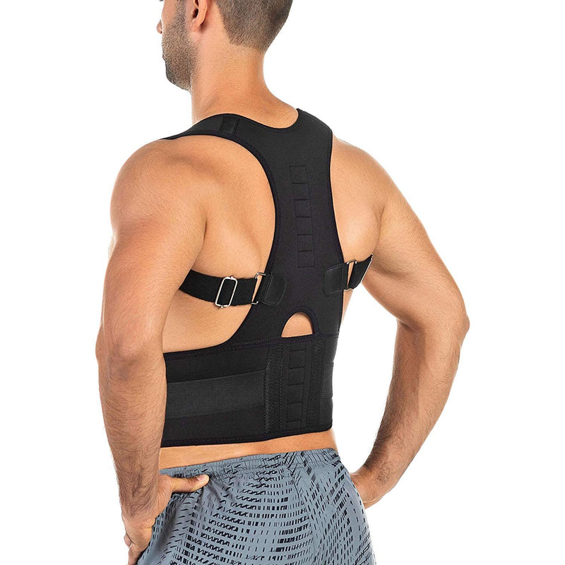 [Australia] - Magnetic Therapy Posture Support Back Brace -FDA Approved Medical Grade Adjustable Posture Corrector Brace Shoulder Back Support Belt- Relieves Neck, Back and Spine Pain (XL) 