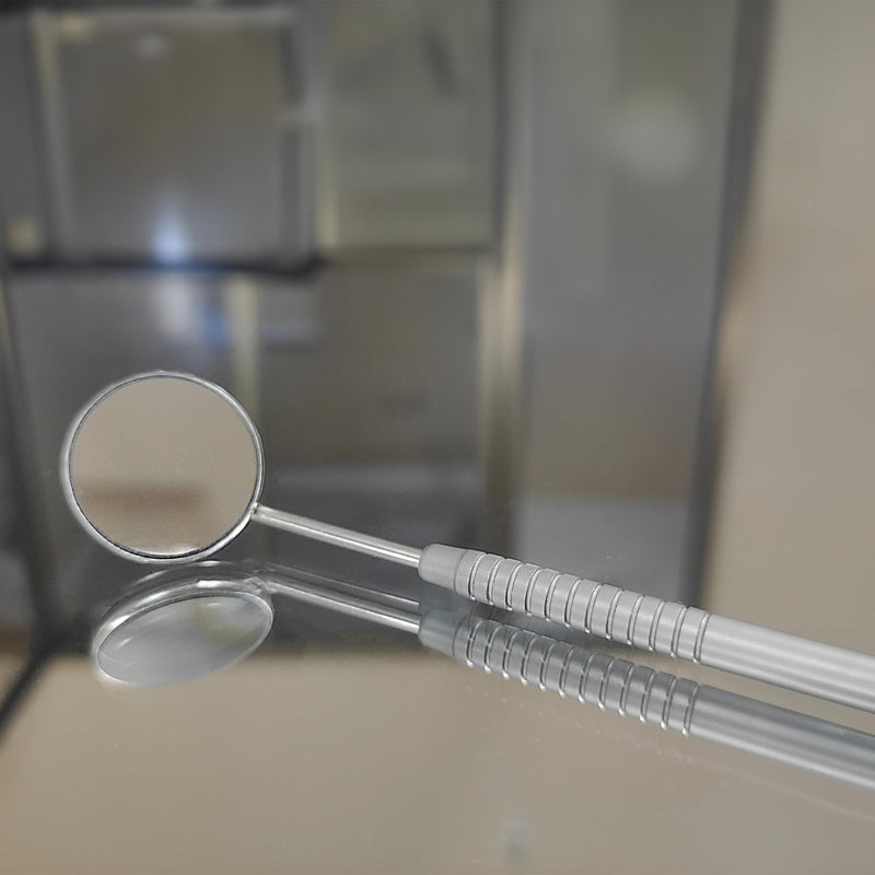 [Australia] - MJW Professional Dental Mirror for Mouth with Handle Made of Stainless Steel for Teeth Cleaning, Oral Hygiene Inspection and Lash Extension Mirror Tool for Personal and Professional 