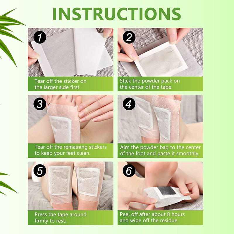 [Australia] - Detox Foot Patches for Stress Relief and Deep Sleep, 10 PCS Natural Detox Foot Pads Deep Cleaning to Help Remove Toxins and Cleanse Body 