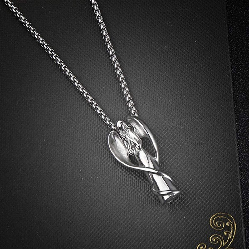 [Australia] - XUEERMEI Urn Necklaces for Ashes Memorial Cremation Anchor Memorial Keepsake Pendant Jewelry S6-Silver 