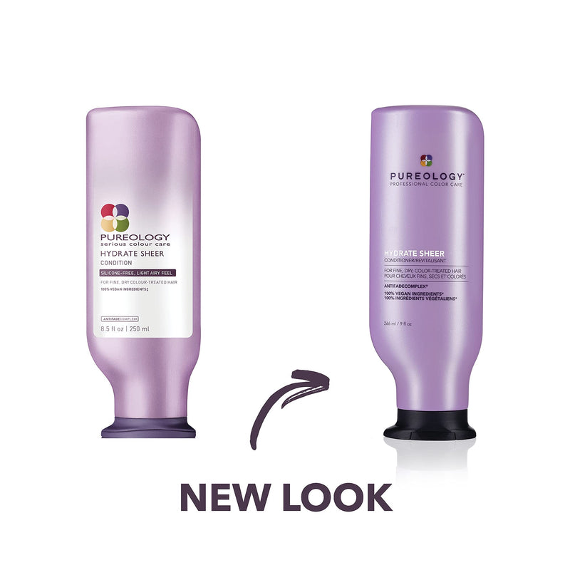 [Australia] - Pureology | Hydrate Sheer | Moisturising Conditioner| For Fine, Colour Treated Hair | Vegan 266 ml (Pack of 1) 