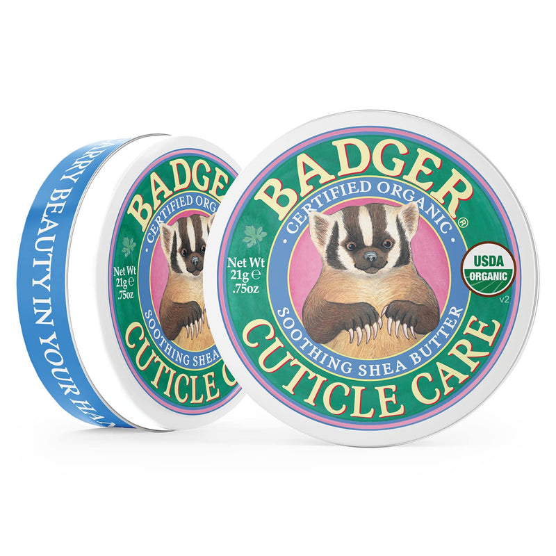 [Australia] - Badger - Cuticle Care, Soothing Shea Butter Cuticle Balm, Certified Organic, Nourish and Protect Cuticles and Nails, Fingernail Care, Protect Dry Splitting Cuticles, 0.75 oz 0.75 Ounce (Pack of 1) 