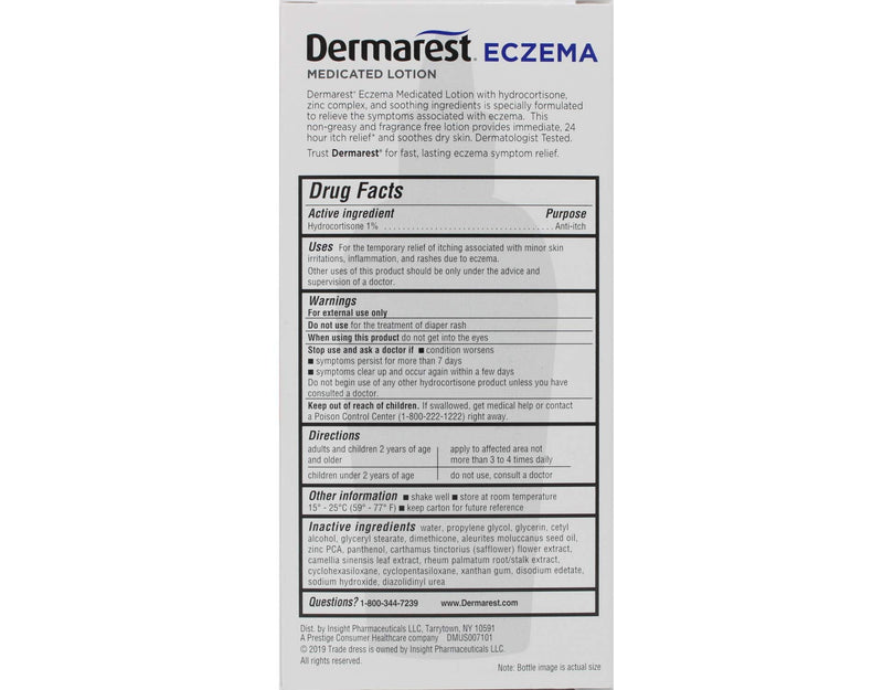 [Australia] - Dermarest Eczema Medicated Lotion, Fragrance Free 4 Fl Oz / 118 Ml (Pack of 4) 