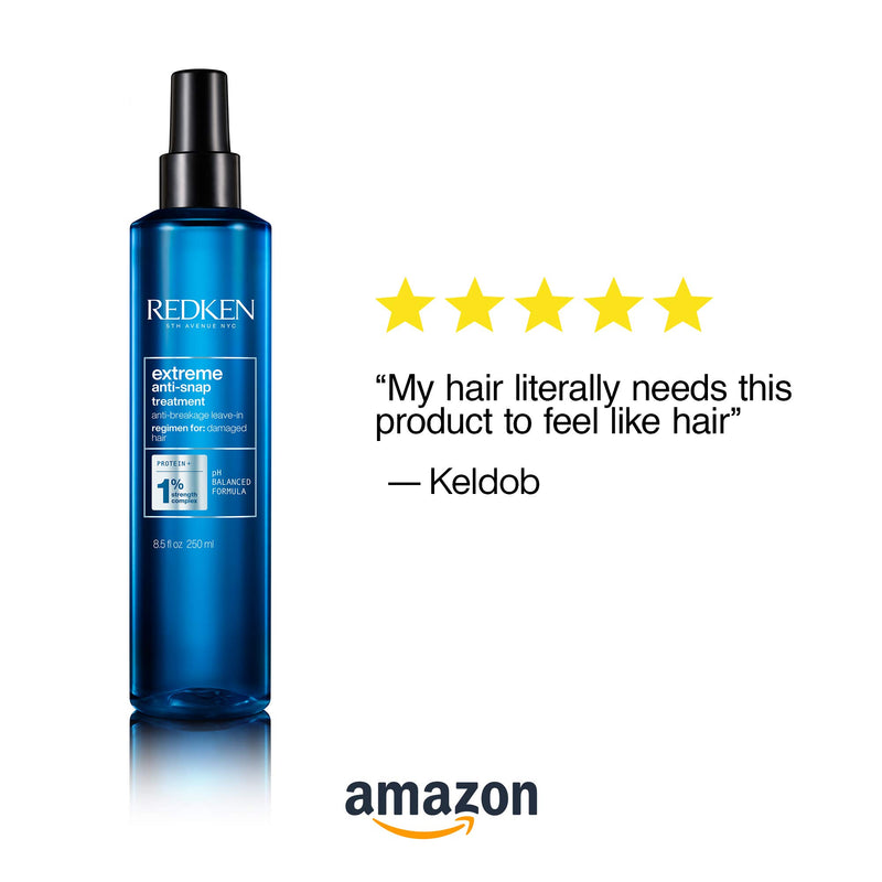 [Australia] - Redken Extreme Anti-Snap Anti-Breakage Leave-In Treatment | for Distressed Hair | Fortifies & Helps Reduce Breakage | Infused with Proteins | Updated Packaging | 8.5 Fl. Oz. 