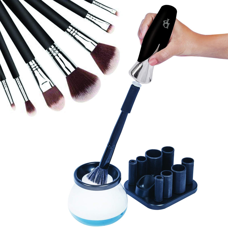 [Australia] - DP Beauty Line Electric Makeup Brush Cleaner & Dryer Set, Keep Your Brushes Clean and Dry, 8 Collars Sizes, 2 Speeds, USB Rechargeable and Portable 