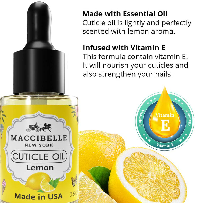 [Australia] - Maccibelle Cuticle Oil 0.5 oz for Dry Cracked Cuticles (Lemon) Lemon 