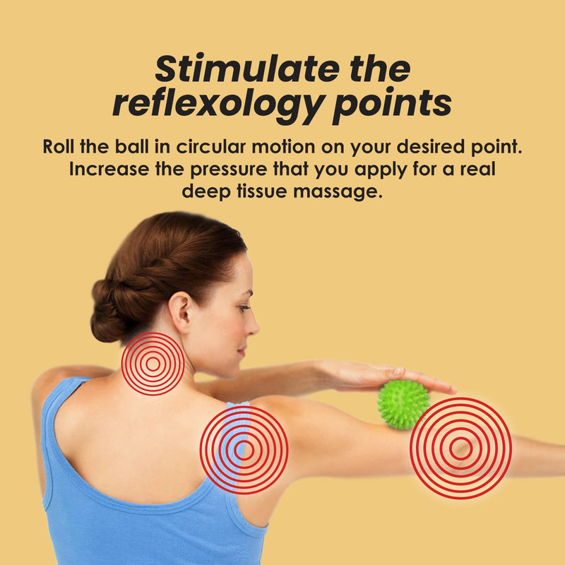 [Australia] - ResultSport Lacrosse & Spike Massage Ball Set with Storage Bag, Plantar Fasciitis Recovery, Trigger Point Massage, Deep Tissue Myofasical Relief (Lime) Lime 