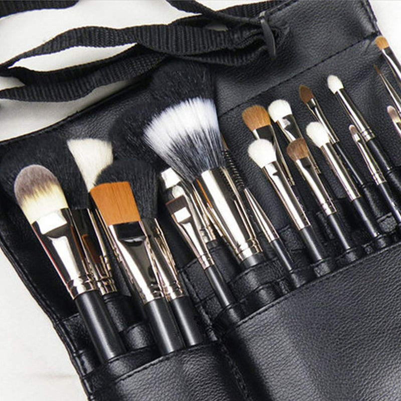 [Australia] - 22 Pockets Professional Cosmetic Makeup Brush Bag with Artist Belt Strap 