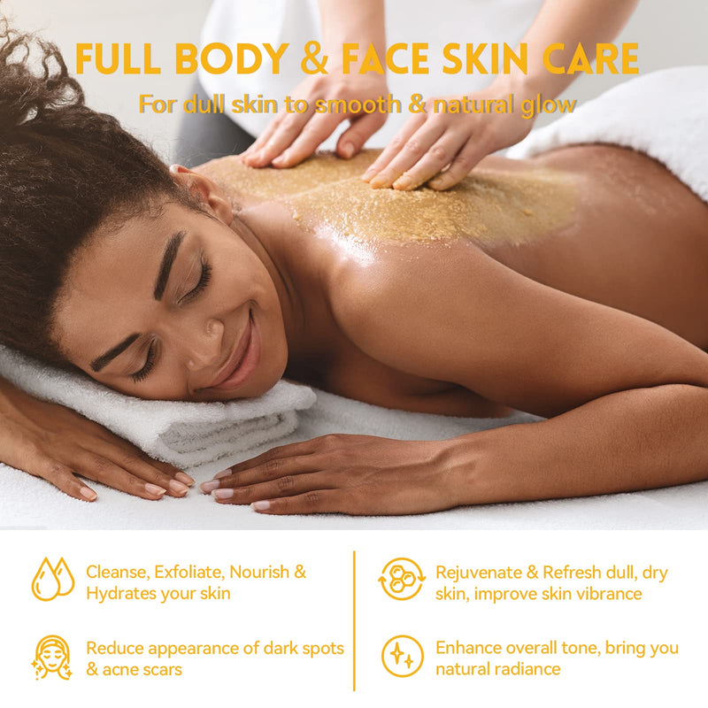 [Australia] - ANAiRUi Turmeric Body Scrub, Glow Face Real Sugar Scrub for & Hyperpigmentation Dark Spots, Exfoliating, Moisturizing Glowing Sweet Orange Scent, 260 g (Pack of 1), 9.0 fluid_ounces 