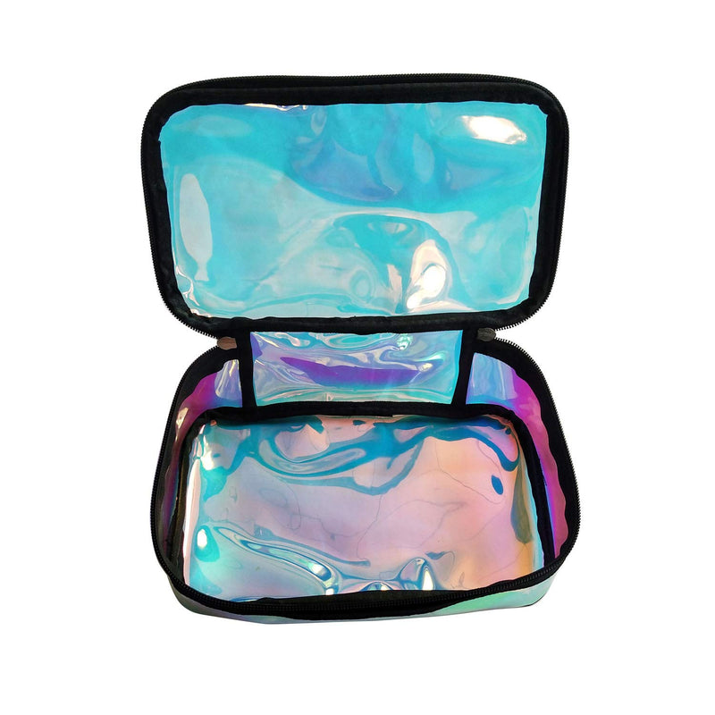 [Australia] - iridescent cosmetic bag travel toiletry bag holographic makeup bag travel makeup kit organizer pouch bag 