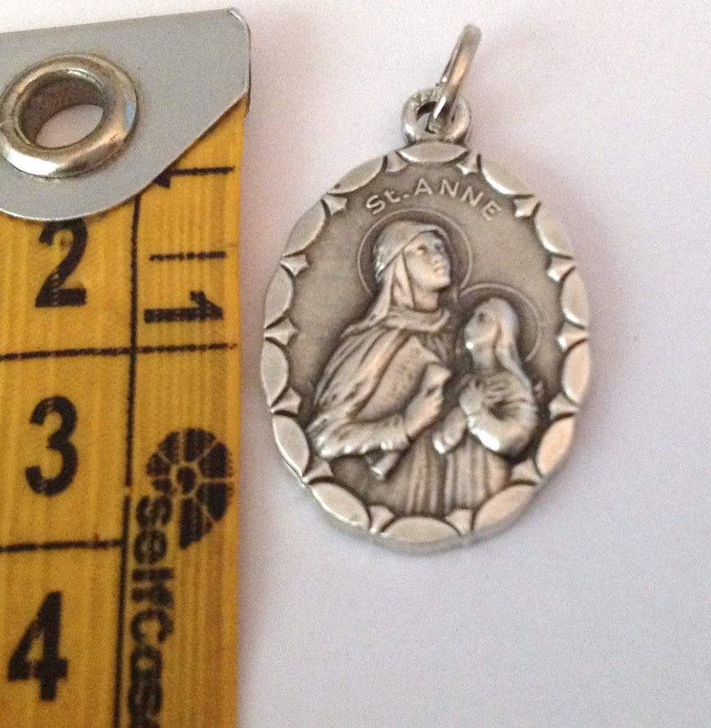 [Australia] - SAINT ANNE (MOTHER OF THE MOST HOLY VIRGIN MARY) OVAL SHAPE MEDAL - 100% MADE IN ITALY 