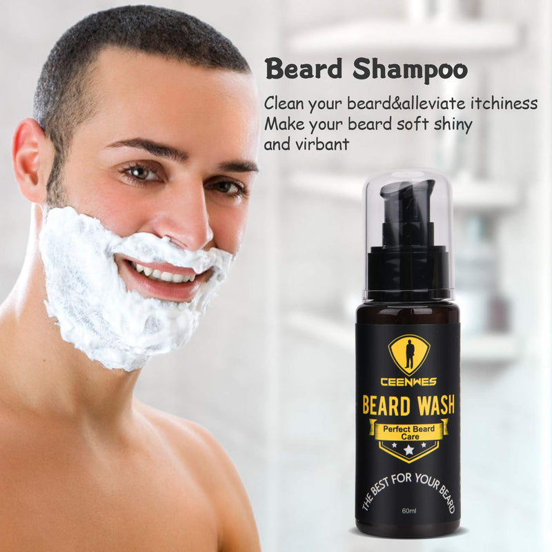 [Australia] - Beard Grooming Kit for Updraed 10 in 1 Beard Care Unique Gifts for Men, Free E-Book, Beard Oil, Beard Brush, Beard Comb, Beard Balm, Beard Shampoo&Mustache Scissors Beard Growth & Trimming Kit 