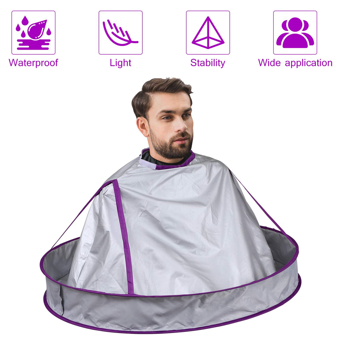 Hair Cutting Cape, Professional Haircut Cape Foldable Hair Cutting Clock  Umbrella Hairdressing Kit for Barber and Stylists Hair Cutting Cape for  Adults, Kids, Salon and Home 