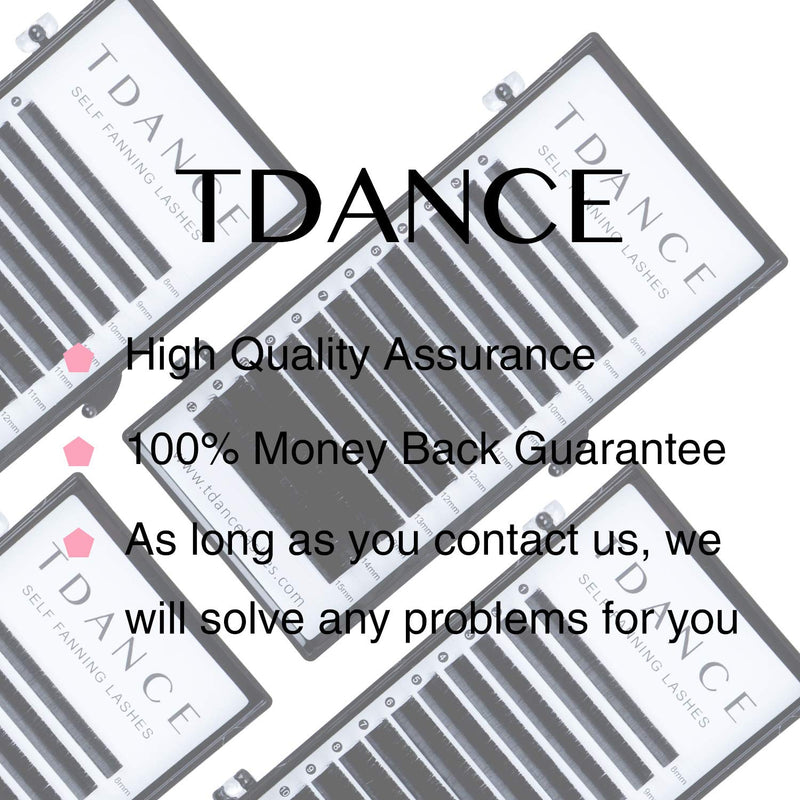 [Australia] - TDANCE Eyelash Extension Supplies Rapid Blooming Volume Eyelash Extensions Thickness 0.07 D Curl Mix 8-15mm Easy Fan Volume Lashes Self Fanning Individual Eyelashes Extension (D-0.07,8-15mm) 8-15 mm D-0.07 