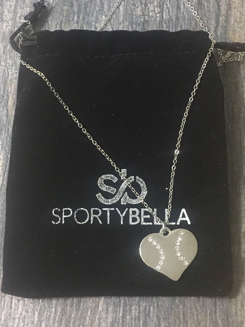 [Australia] - The Infinity Collection Softball Necklace- Softball Jewelry - I Love Softball Heart Pendent - Perfect Softball Player Gifts 