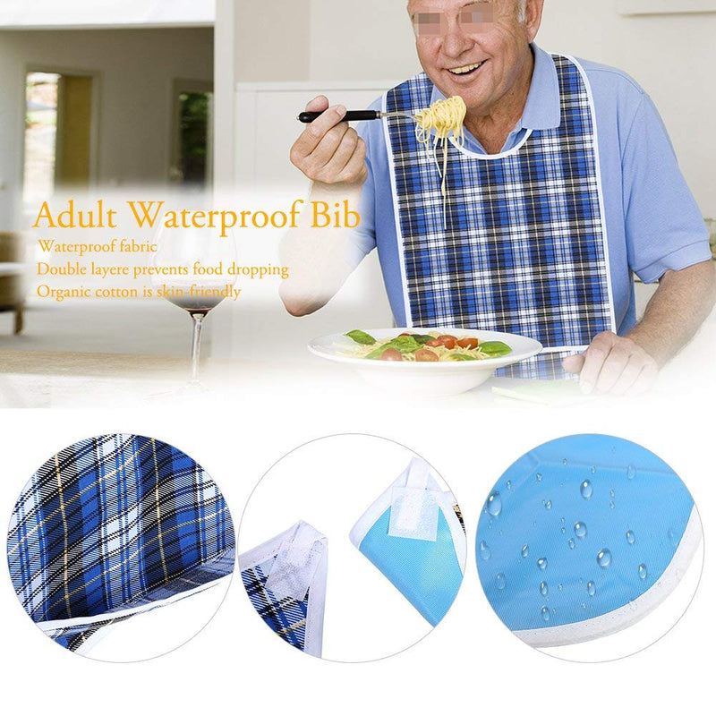[Australia] - Waterproof Adult Bibs,Reusable Washable Stain Resistant Clothing Protector for Limited Mobility, The Elderly, Adult Mealtime Bib Protector Aid Apron(# 2) # 2 