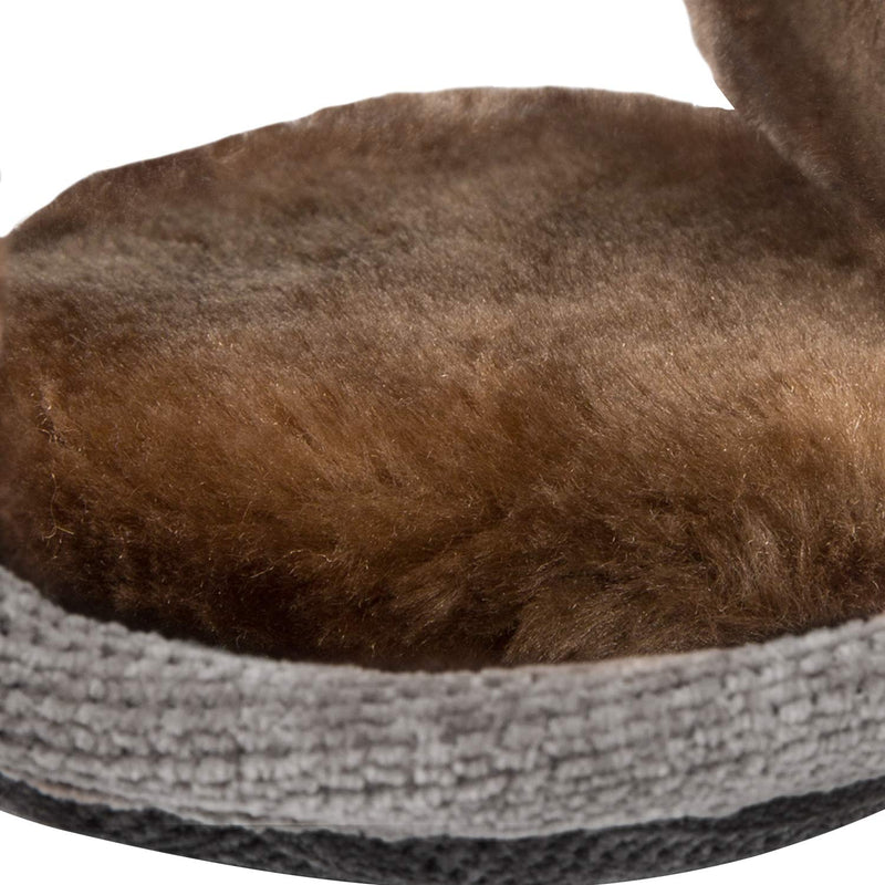 [Australia] - Surblue Unisex Warm Knit Earmuffs Ladies Outdoor Cashmere Winter Pure Color Fur Earwarmer A-ablack 