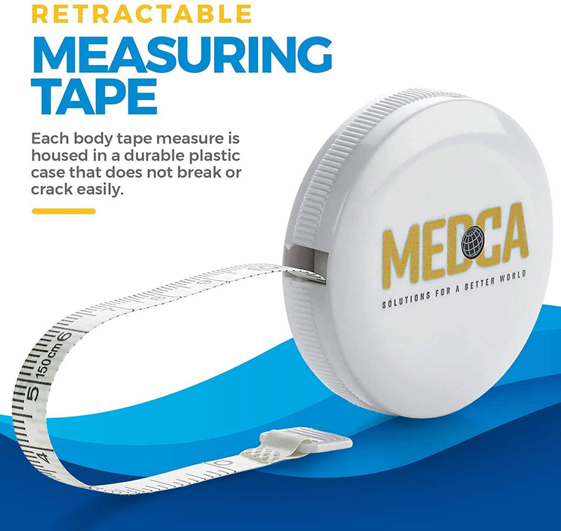 [Australia] - Body Tape Measure - (2 Pack) Measuring Tapes for Body and Fat Weight Monitors, (Inches & cm) Retractable Tape Measure Ruler for Accurate Body Fat Calculator Helps Calculate Fitness Body Measurements 