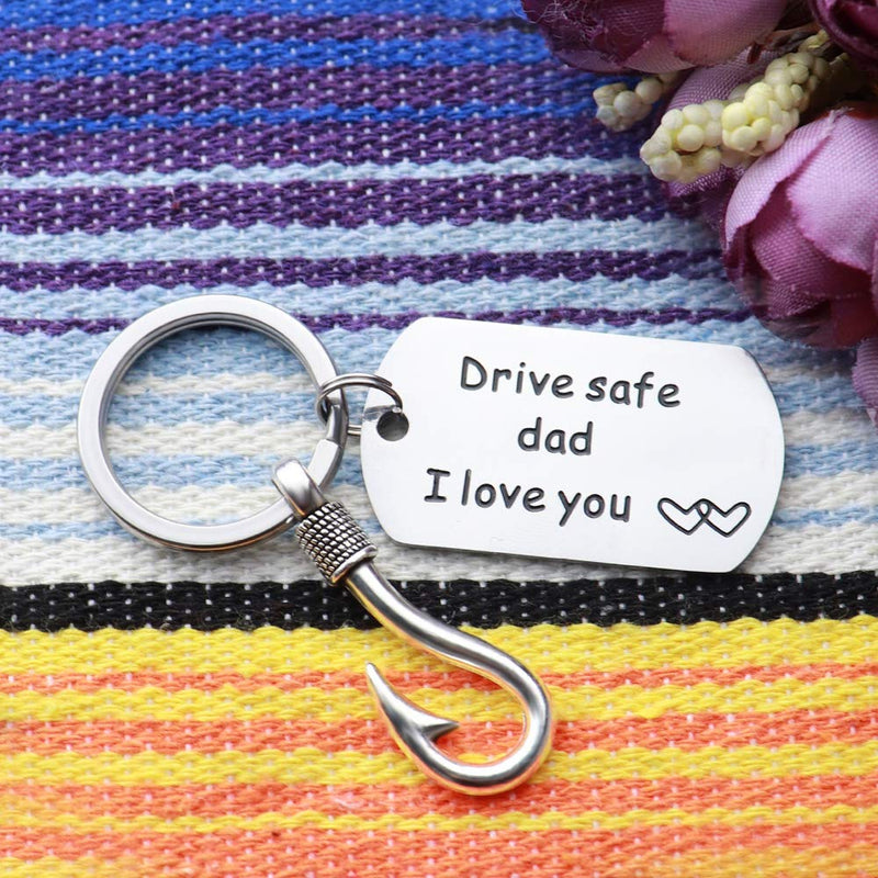 [Australia] - Drive Safe Keychain I Need You Here With Me Gifts for Husband Dad Boyfriend Gifts Valentines Day Father's day Birthday Gift Drive Safe Dad Keychain standard 