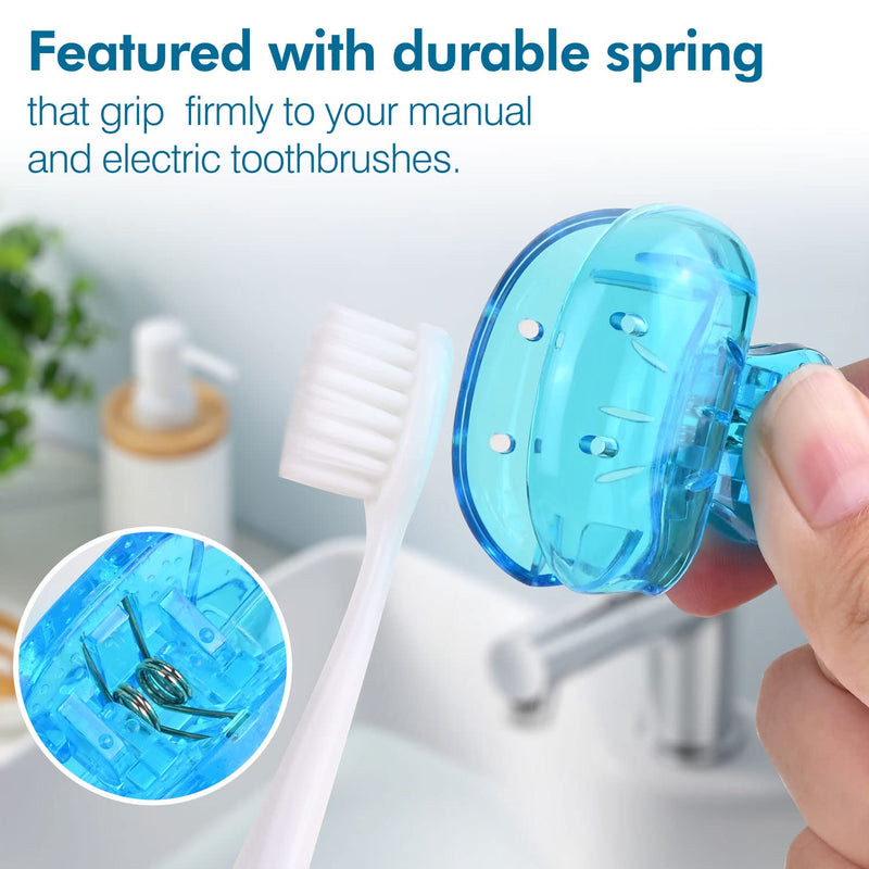 [Australia] - seplouis Toothbrush Head Cover Compatible with Manual Toothbrush & Electric Toothbrush Head, 6 Pack 
