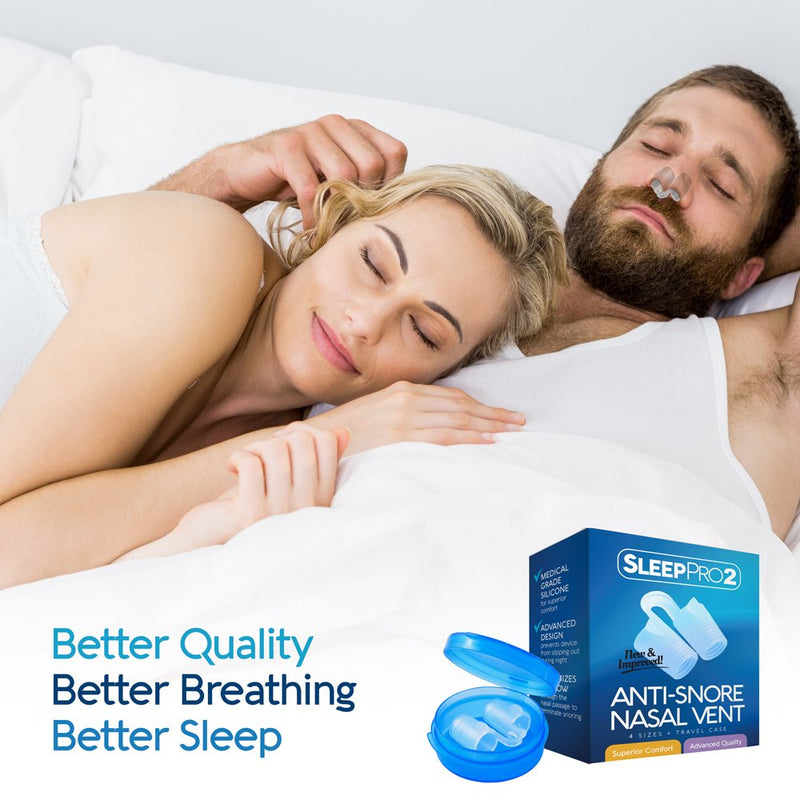 [Australia] - SleepPro Anti Snoring Solution Devices - 4 Snore Stopper Nose Vents - Anti-Snore Nasal Dilators - Stop Snoring Sleep Aid to Ease Nighttime Breathing (4 Sizes) 