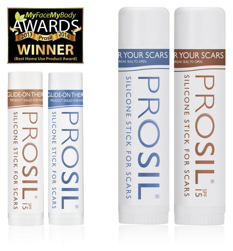[Australia] - Pro-SIL Silicone Scar Treatment Stick - Patented, FDA Cleared, Clinically Proven to Reduce Scars - Glide-on Applicator, 4.25g, Made in USA 