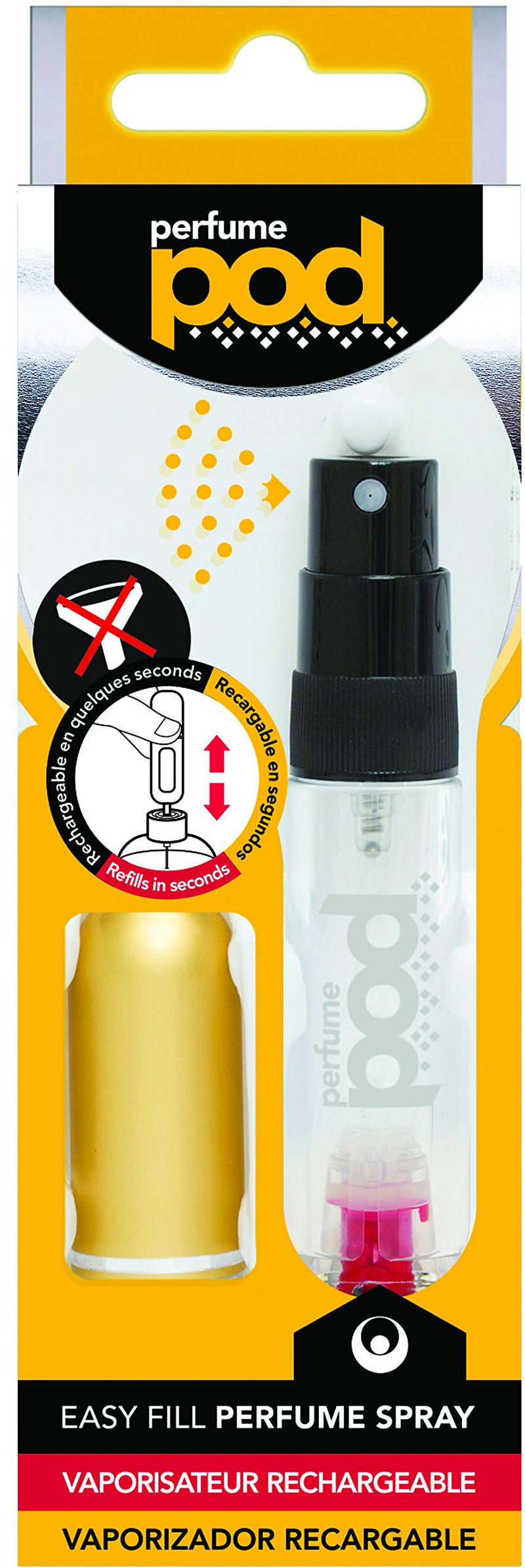 [Australia] - Perfume Pod Refillable Sprayer Unisex, Gold, 0.2 oz. 