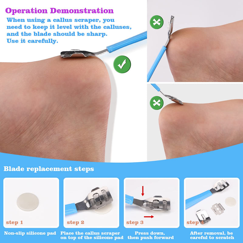 [Australia] - Pedicure Kits - Callus Remover for Feet, 23 in 1 Professional Manicure Set Pedicure Tools Stainless Steel Foot Care, Foot File Foot Rasp Dead Skin for Women Men Home Foot Spa Kit, Blue… blue23 