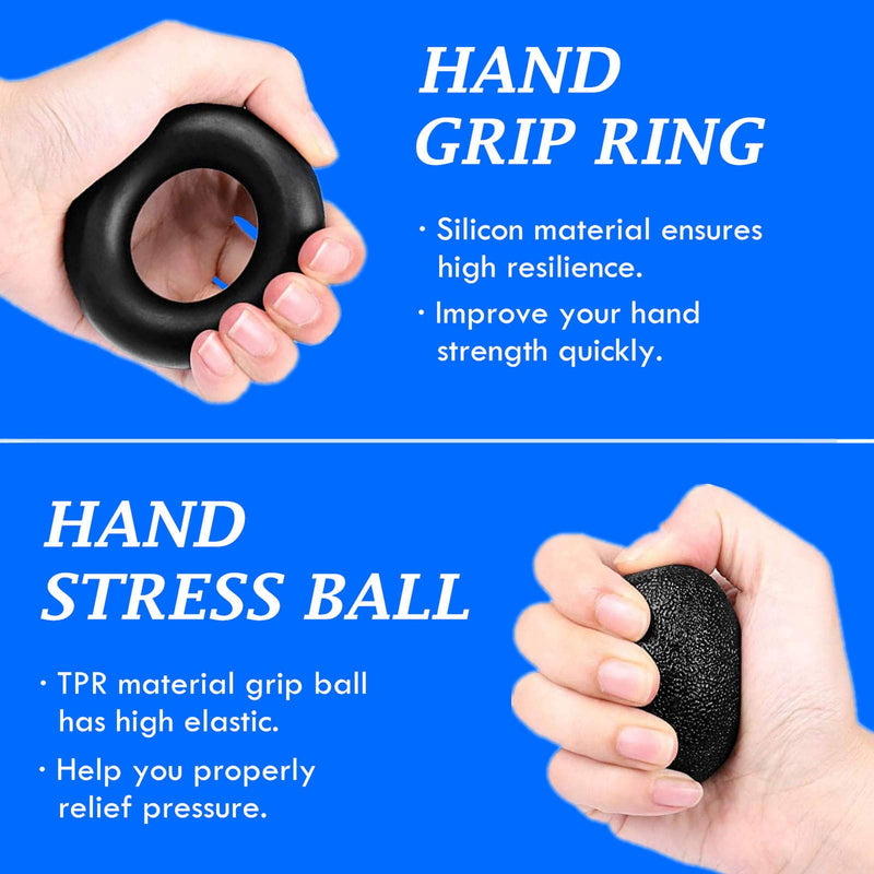 [Australia] - roygra Grip Strength Trainer, Forearm Workout, Hand & Finger Exerciser - 5 Pack 