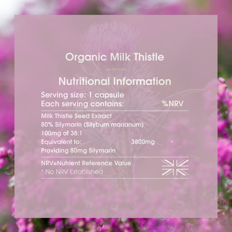 [Australia] - INNOPURE Organic Milk Thistle Capsules - Premium Quality, High Strength 1 Capsule Provides 3800mg - Soil Association & Vegan Society Certified - 80% Silymarin (60 Capsules) UK Made 