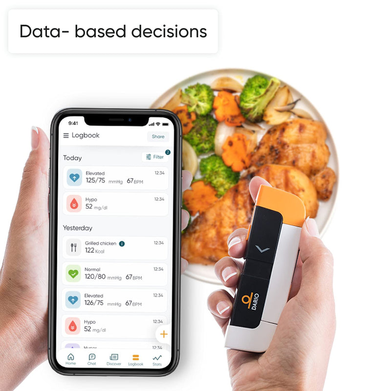 [Australia] - Dario 100 Blood Glucose No Coding Needed Test Strips Cartridge Set - Only for The Dario All-in-One Lancing Device and Meter Kit for Diabetes (100 Count) 100 Count (Pack of 1) 